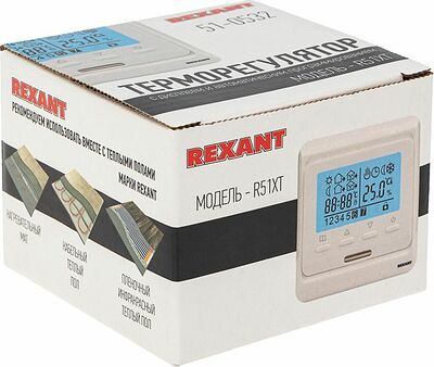 REXANT 51-0532 Терморегулятор цифровой R51XT программируемый, белый REXANT