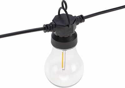 REXANT 602-2423 Гирлянда садовая Канэри, 20м, 3000К, встроенный аккумулятор, солнечная панель, коллекция Лондон REXANT