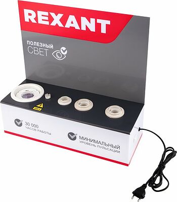 REXANT 604-801 Демо-тестер для проверки ламп с цоколями E27, E27, E14, GU5.3, GX53 REXANT