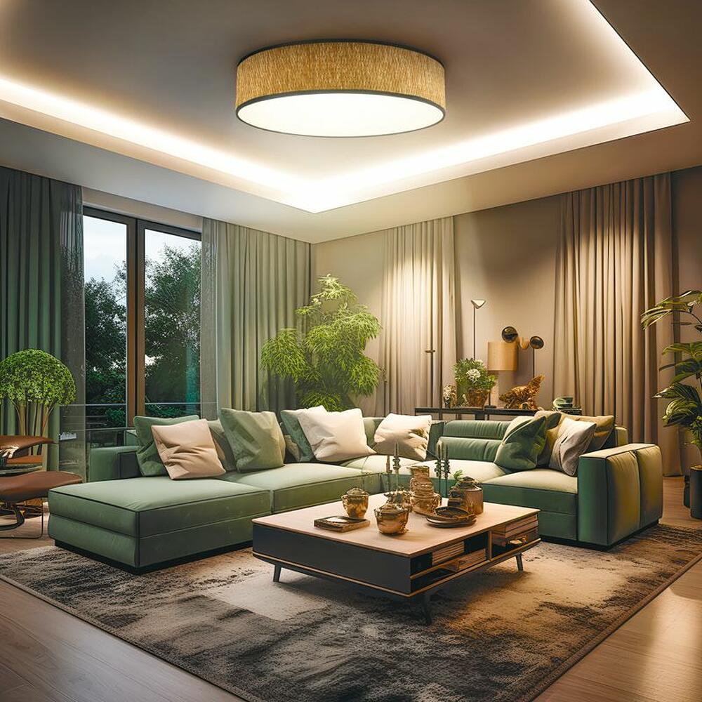 REXANT 650-1077 Светильник потолочный Alata, LUMI Line, 70Вт, 500х90 мм, соломенный REXANT