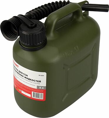 REXANT 80-0204 Канистра для ГСМ и технических жидкостей, вертикальная, 5л, пластиковая, усиленная REXANT