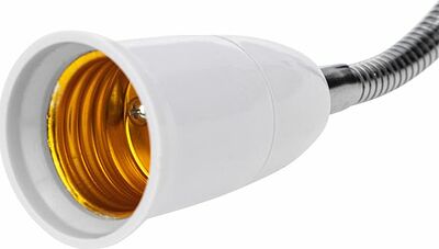 REXANT 80-1194 Переходник-светильник для крепления в штепсельной сетевой розетке переходник цокольный гибкий 220В-Е27 150 мм с выключателем REXANT