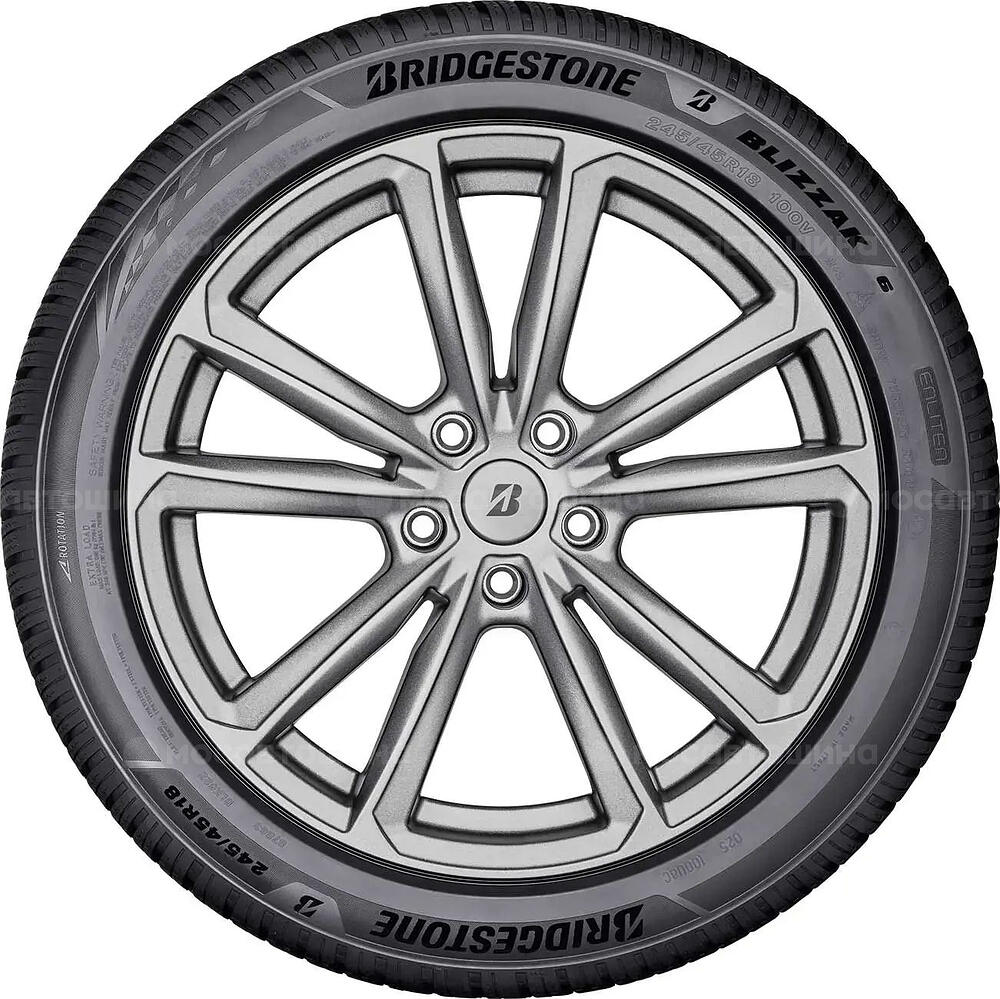 Vista lateral Bridgestone Blizzak 6 205/80 R16 104H