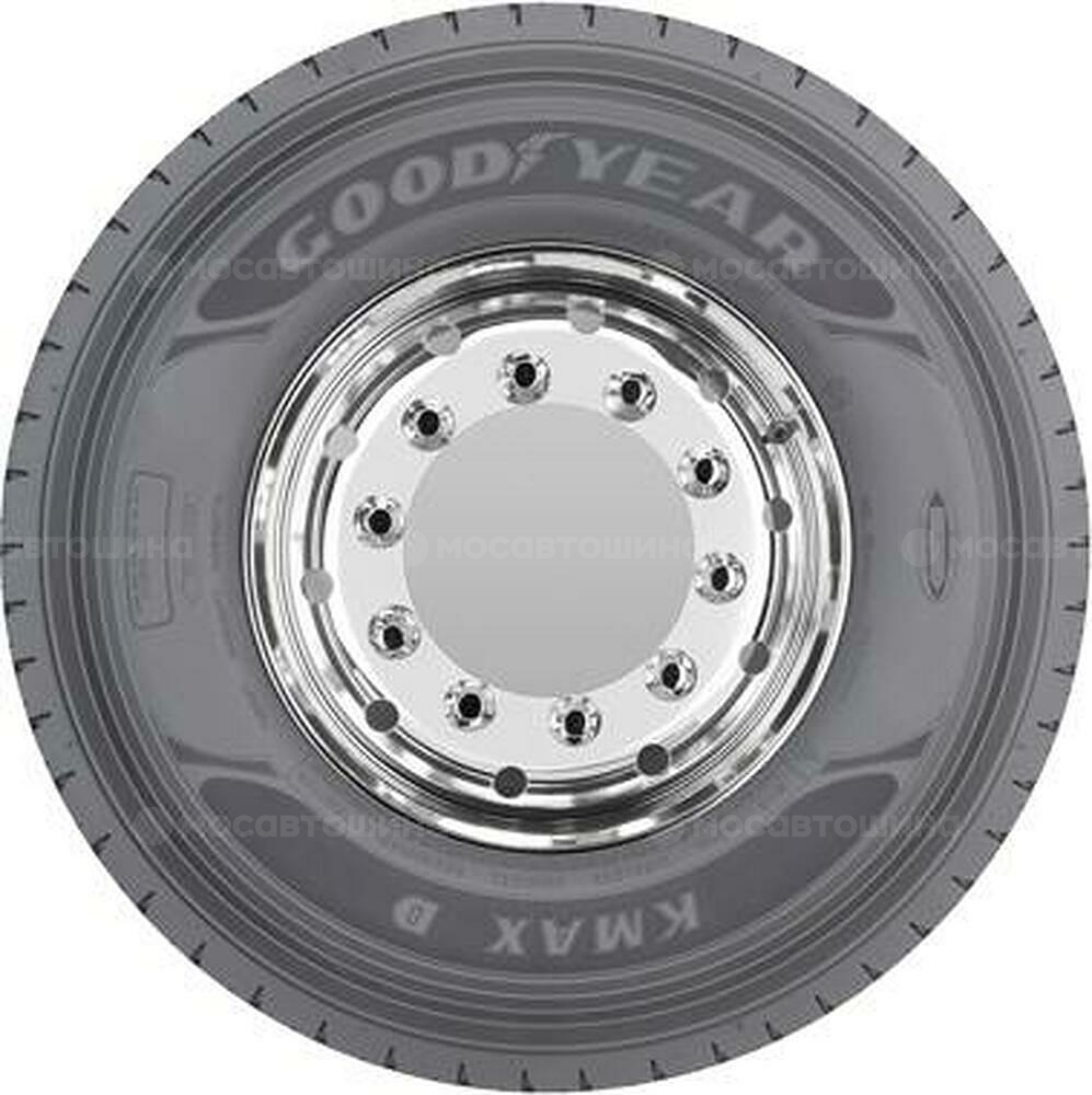 Vista lateral  Goodyear KMAX D 205/75 R17,5 124/122M 3PMSF (Ведущая ось)