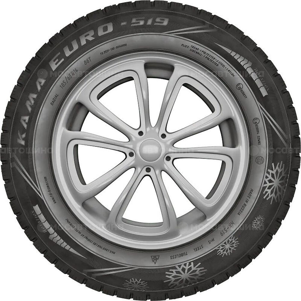 Vista lateral Кама Евро 519 (нешип) 205/55 R16 