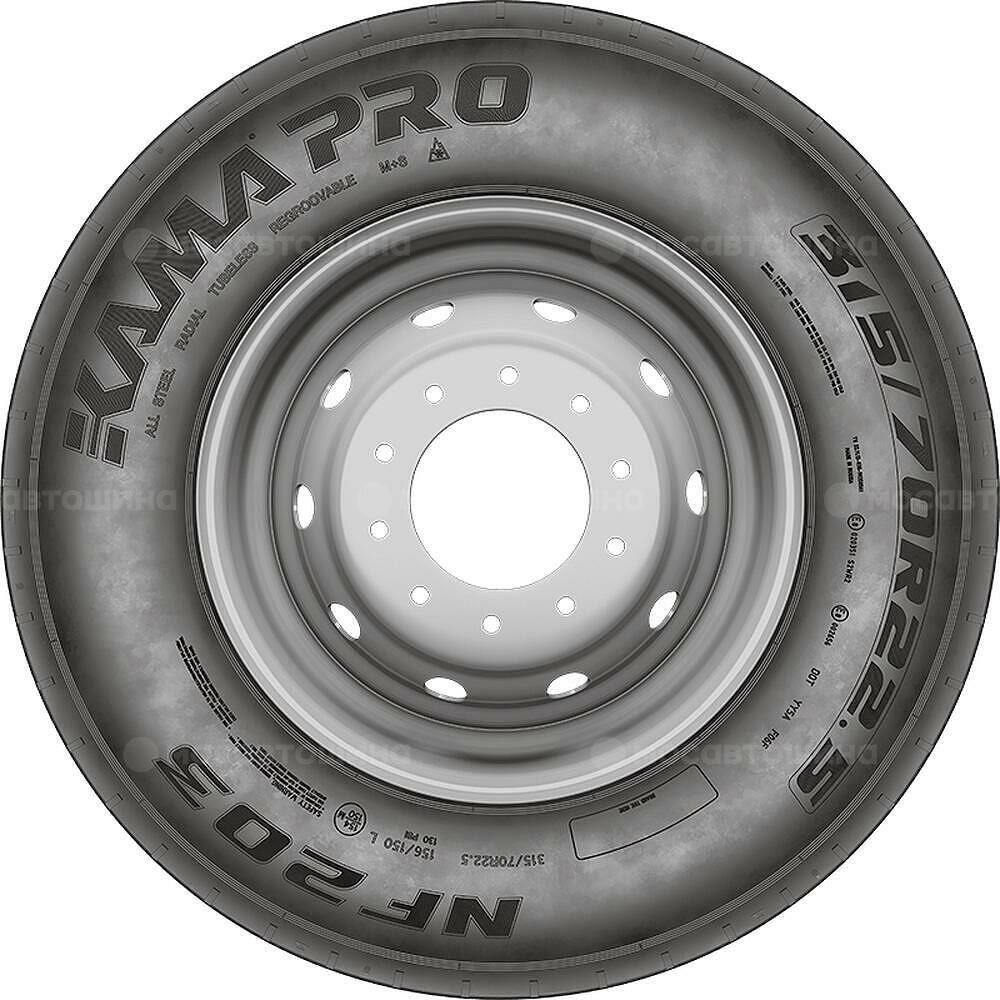 Vista lateral  Кама NF 203 PRO 385/55 R22,5 160K (Рулевая ось)