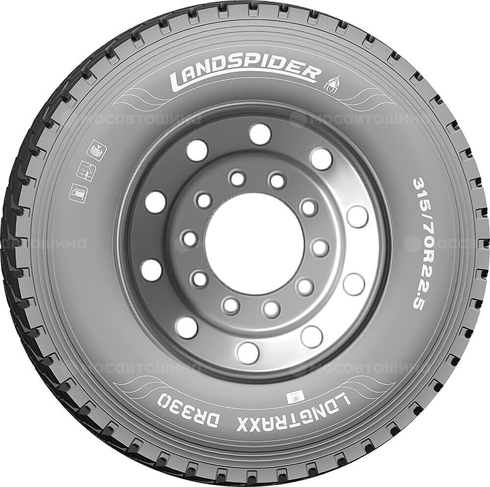 Vista lateral  Landspider Longtraxx DR330 12x22,5 152/149L (Ведущая ось)