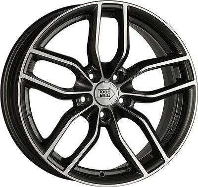 1000Miglia MM039 8x18 5x112 ET 39 Dia 66.45 Anthracite Polished