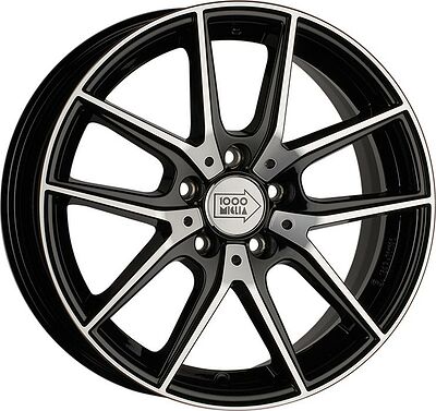 1000Miglia MM041 7.5x17 5x112 ET 45 Dia 57.1 Black Polished