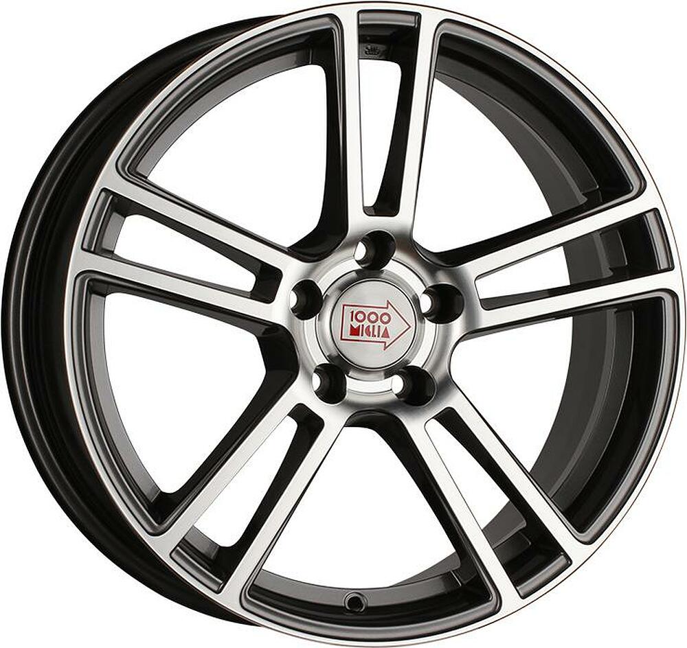 1000Miglia MM1002 8x18 5x112 ET 45 Dia 66.69 Dark Anthracite Polished