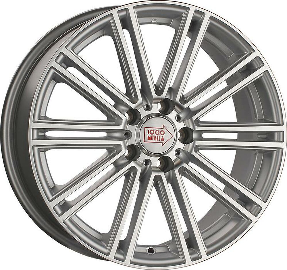 1000Miglia MM1005 8x18 5x112 ET 35 Dia 66.69 Matt Silver Polished