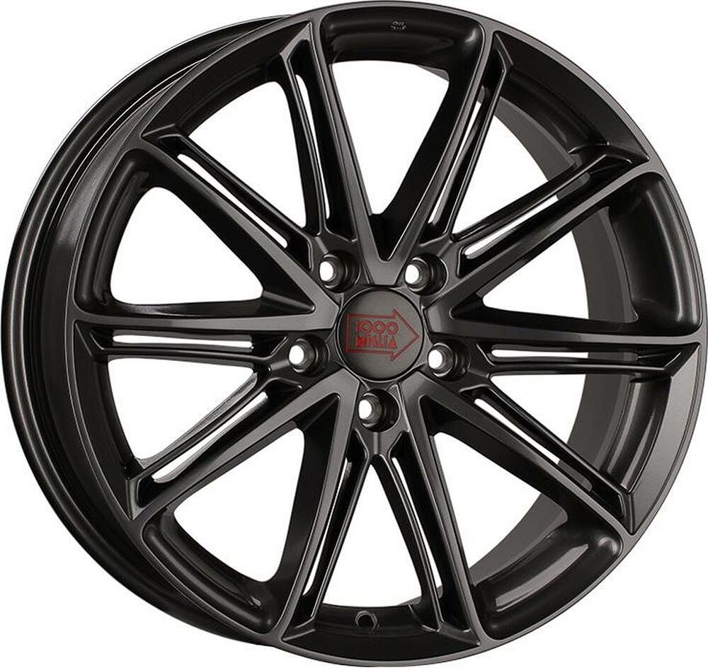 1000Miglia MM1007 7.5x17 5x112 ET 45 Dia 66.69 Dark Anthracite High Gloss