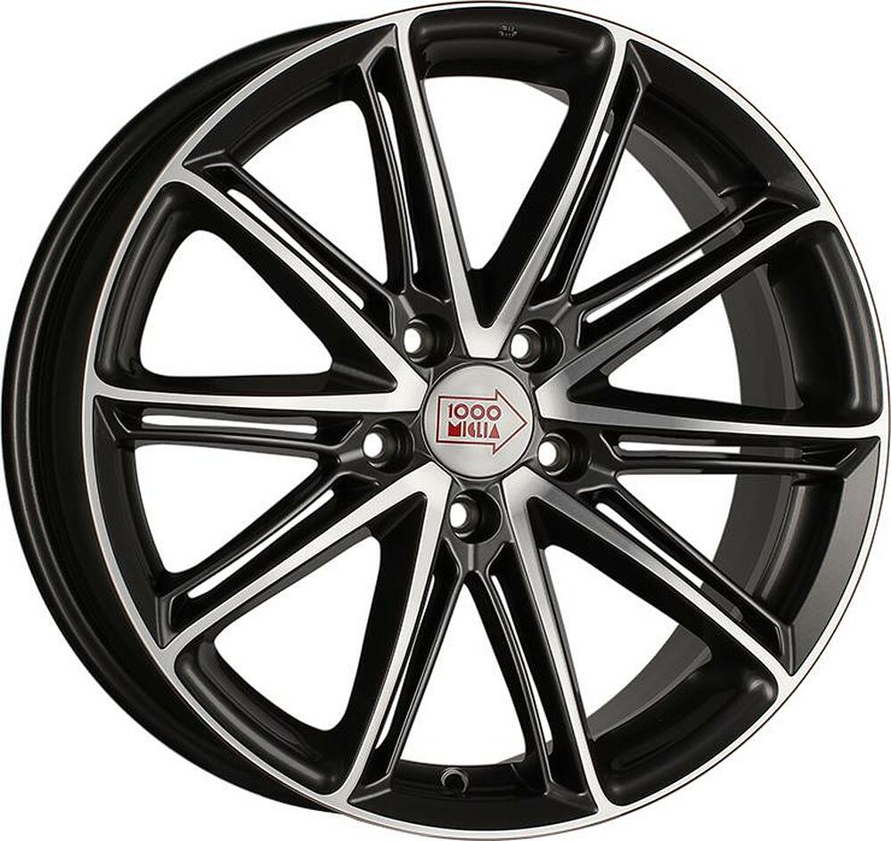 1000Miglia MM1007 8.5x20 5x112 ET 32 Dia 66.6 Dark Anthracite Polished