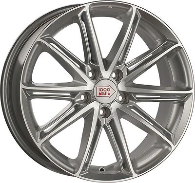 1000Miglia MM1007 7.5x17 5x112 ET 45 Dia 66.69 Silver Gloss Polished
