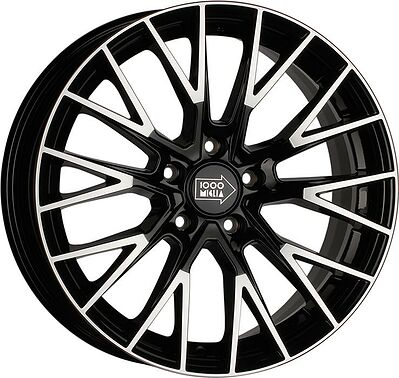 1000Miglia MM1009 7x17 5x112 ET 40 Dia 57.1 Gloss Black Polished