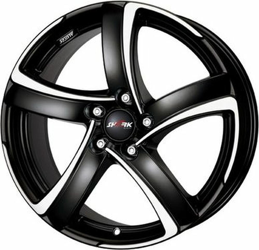 Alutec Shark 7x16 5x112 ET 48 Dia 70.1 Racing black front polished