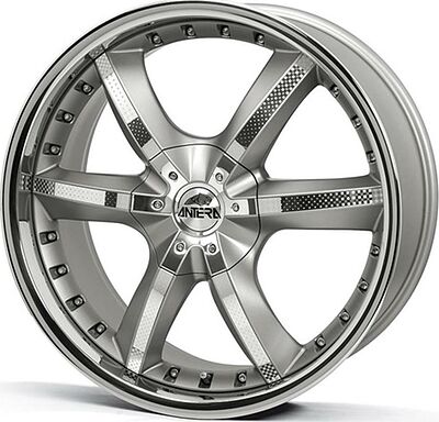 Antera 389 9.5x20 5x114.3 ET 40 Dia 75 Silver Matt Lip Polished