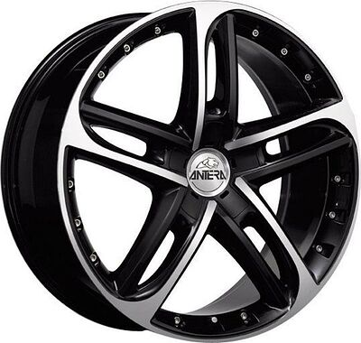 Antera 501 8.5x19 5x114.3 ET 32 Dia 75 Racing Black Front Polished