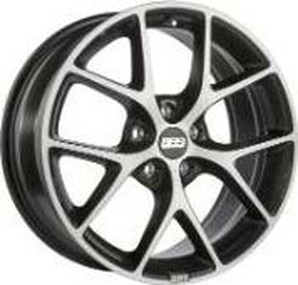 BBS SR 8x18 5x100 ET 48 Dia 70 Vulcano grey black diamond cut