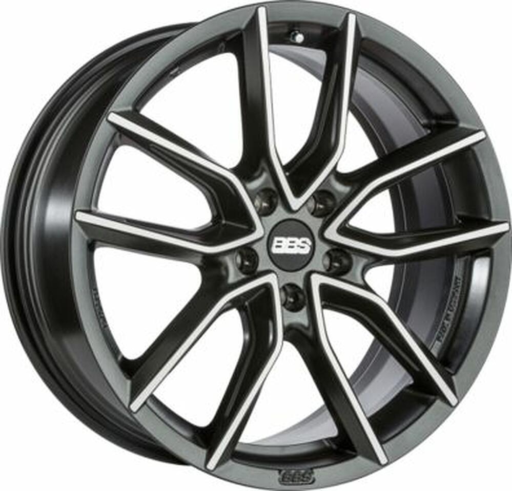 BBS XA 8.5x19 5x120 ET 32 Dia 82 Black + Diamond Cut