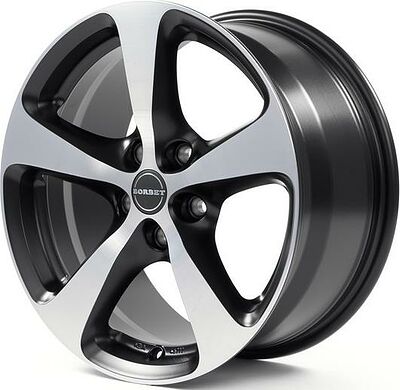 Borbet CC 8.5x18 5x130 ET 50 Dia 71.6 Black Polished Matt