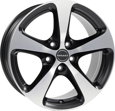 Borbet CC 7x16 5x112 ET 40 Dia 66.6 schwarz-poliert matt