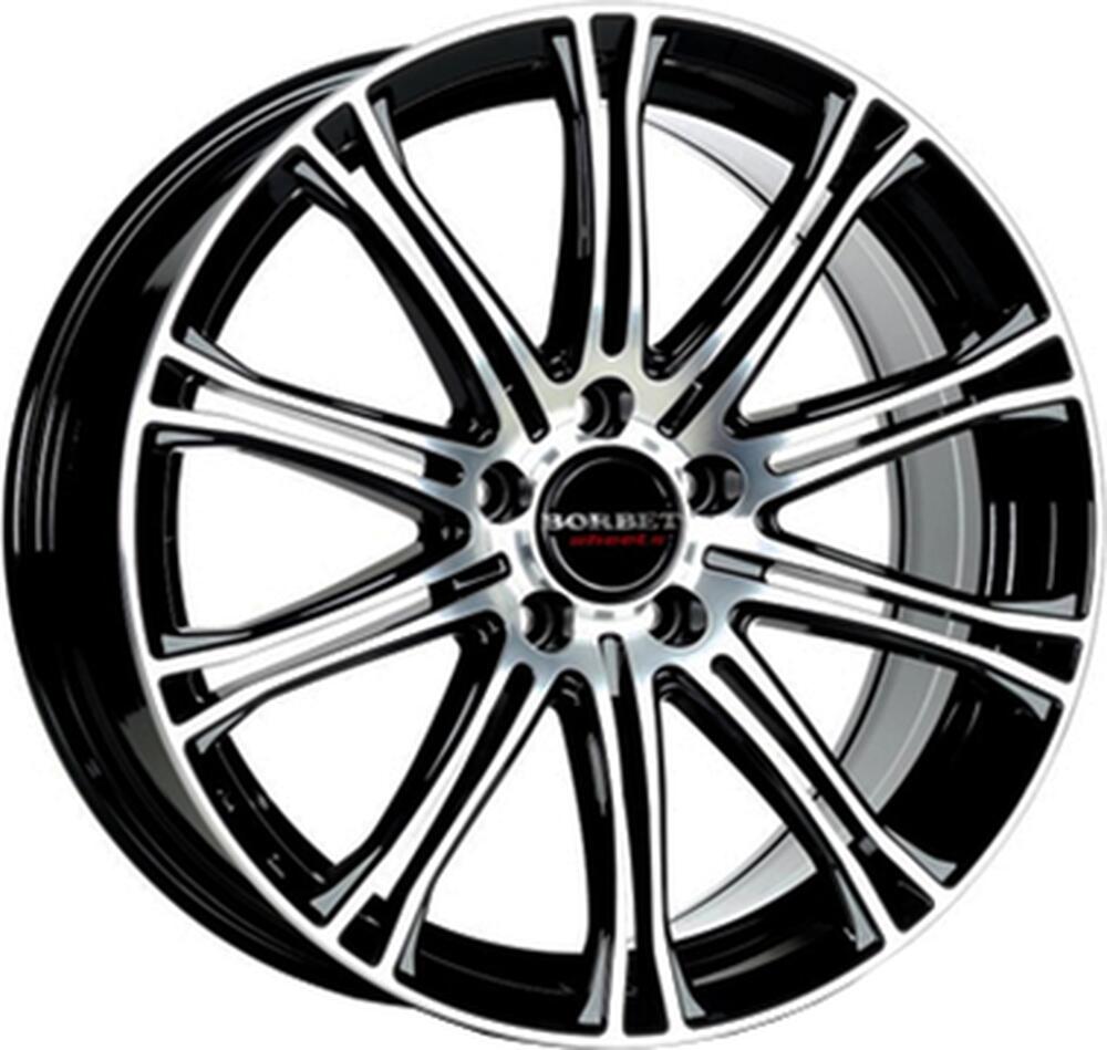 Borbet CW1/5 8x18 5x112 ET 45 Dia 72.5 schwarz-poliert