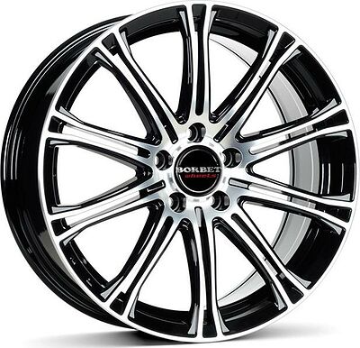 Borbet CW1 7x17 5x115 ET 40 Dia 70.1 Black Polished