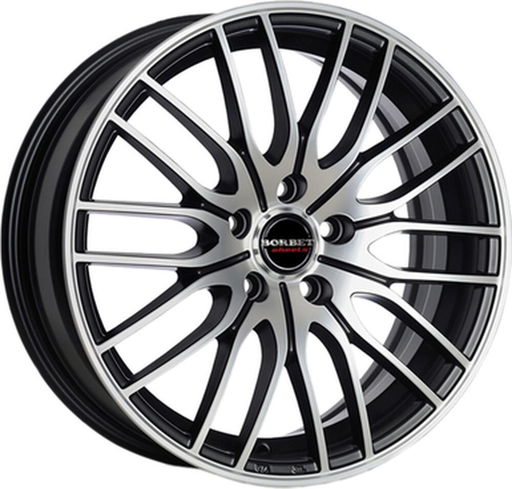 Borbet CW4/5 8x18 5x108 ET 32 Dia 72.5 Black Polished Matt