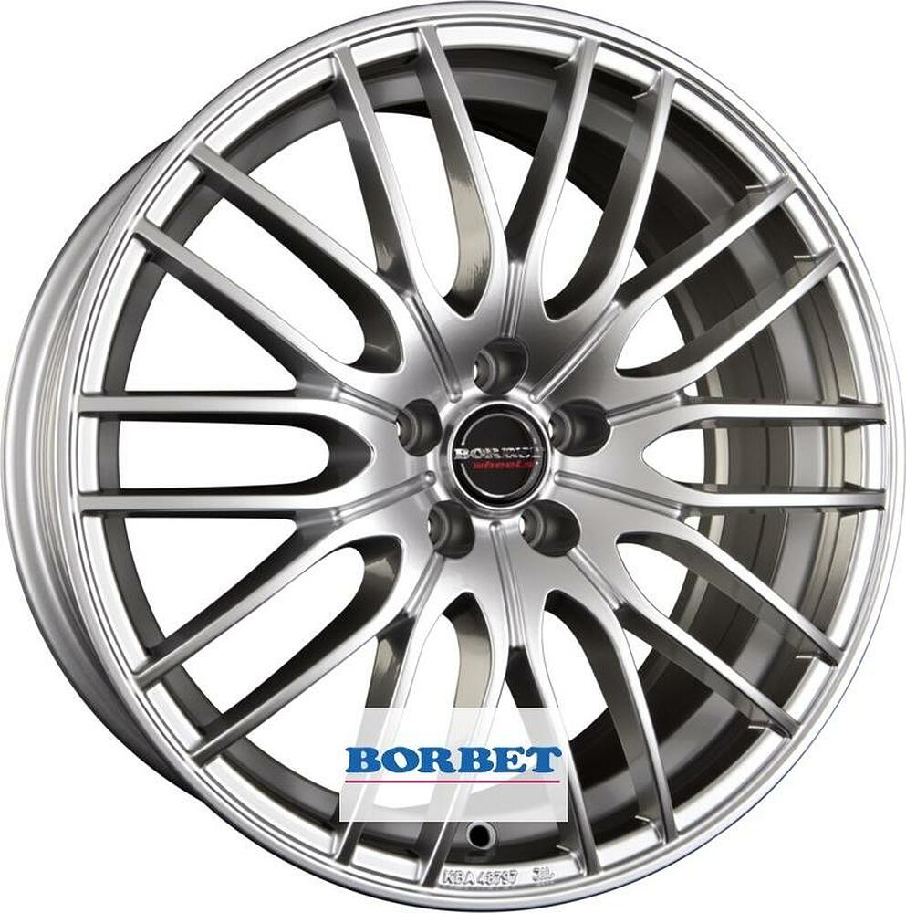 Borbet CW4/5 8.5x19 5x114.3 ET 45 Dia 72.5 silver