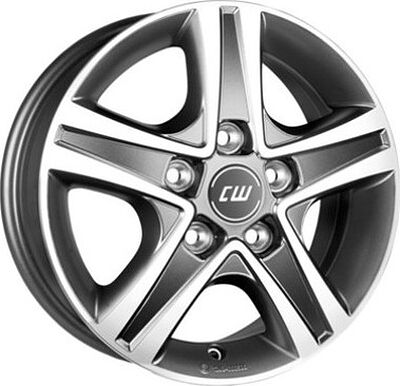 Borbet CWD 6x16 5x130 ET 68 Dia 78 Mistral Anthrazit-Poliert Matt