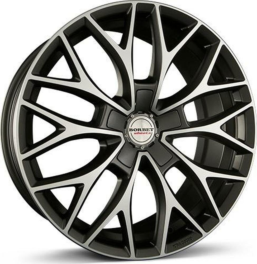 Borbet DY 8x18 5x114.3 ET 45 Dia 72.5 Dark Grey Polished Matt