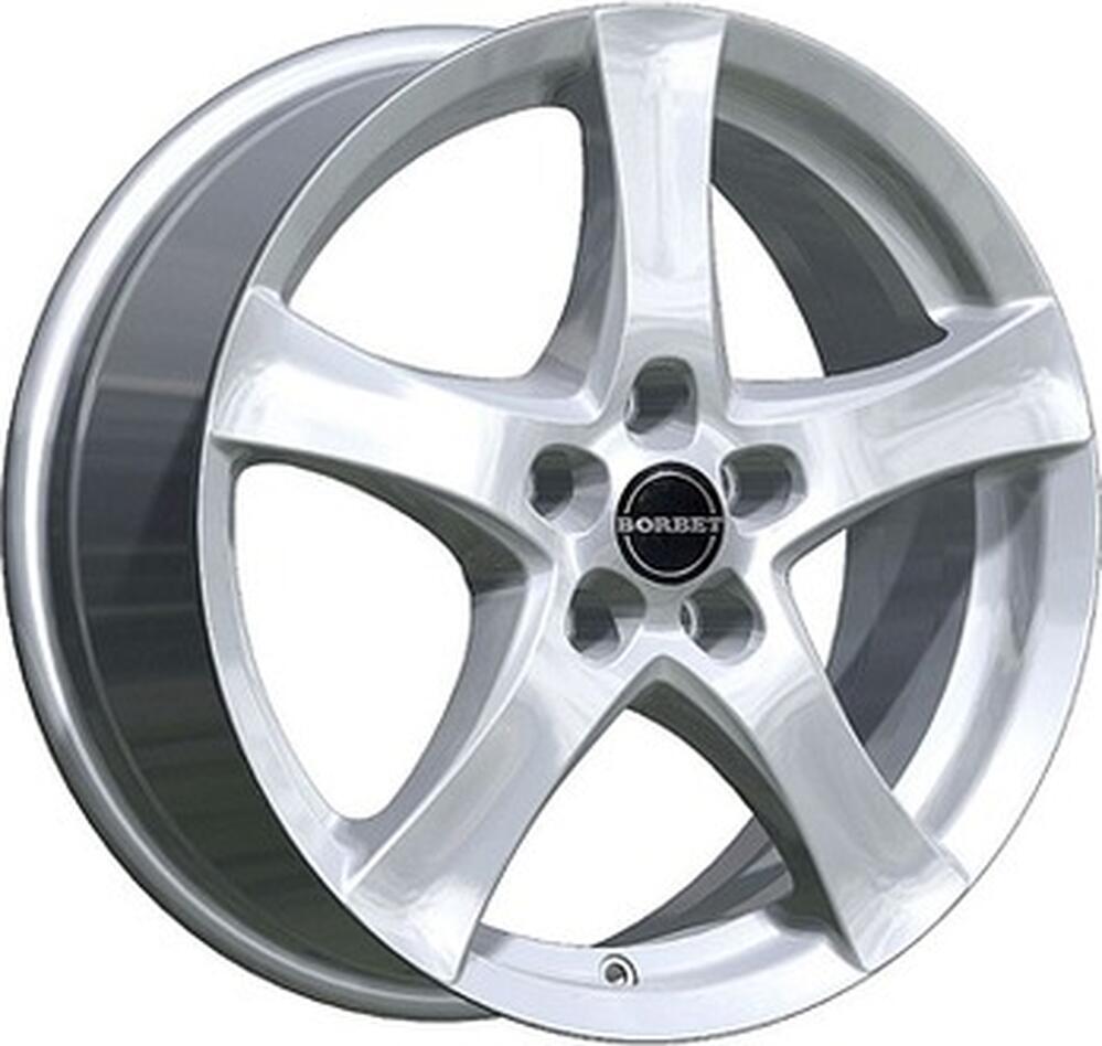 Borbet F 6x16 5x100 ET 38 Dia 57 brilliant-silber