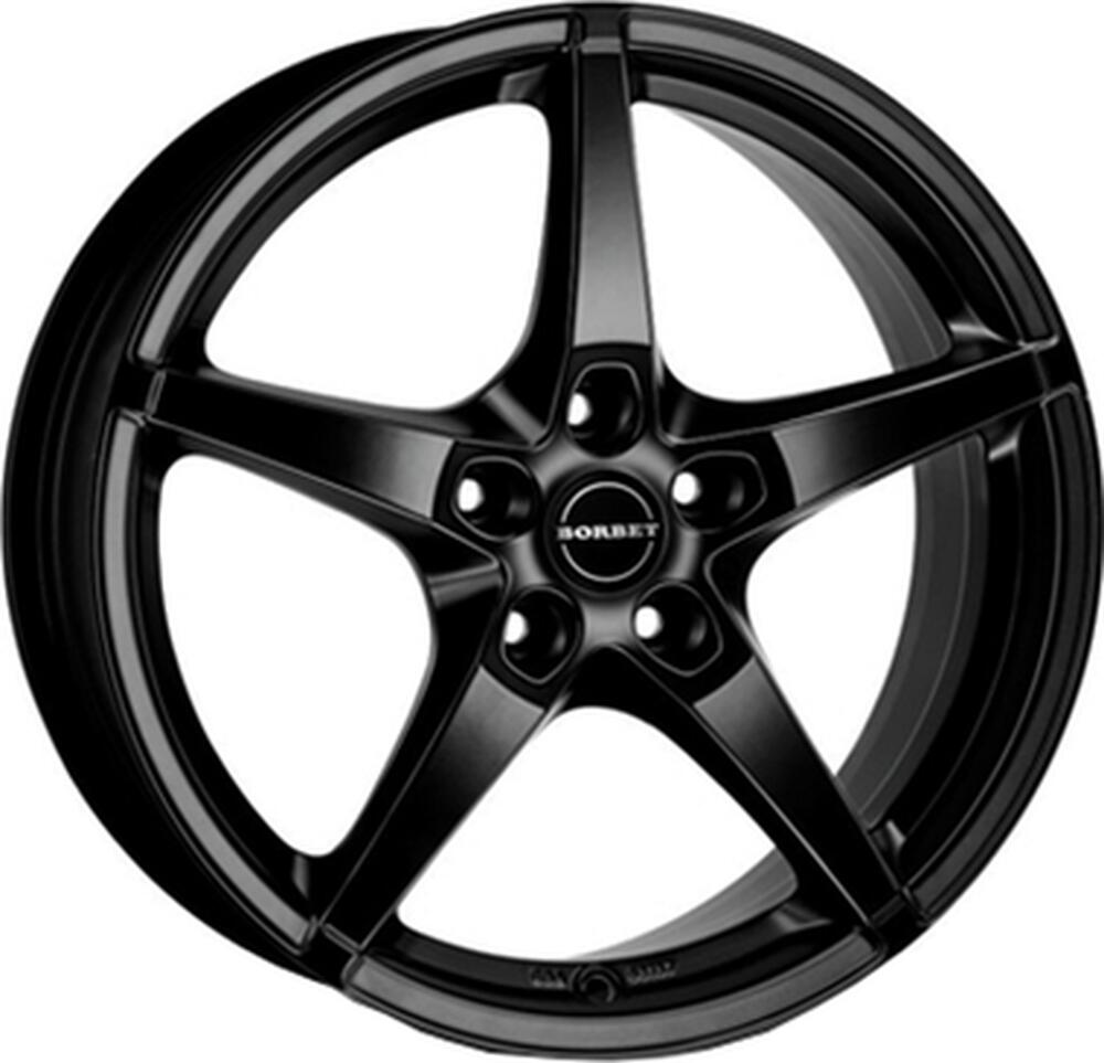 Borbet FS 7x16 5x112 ET 38 Dia 72 Schwarz Matt