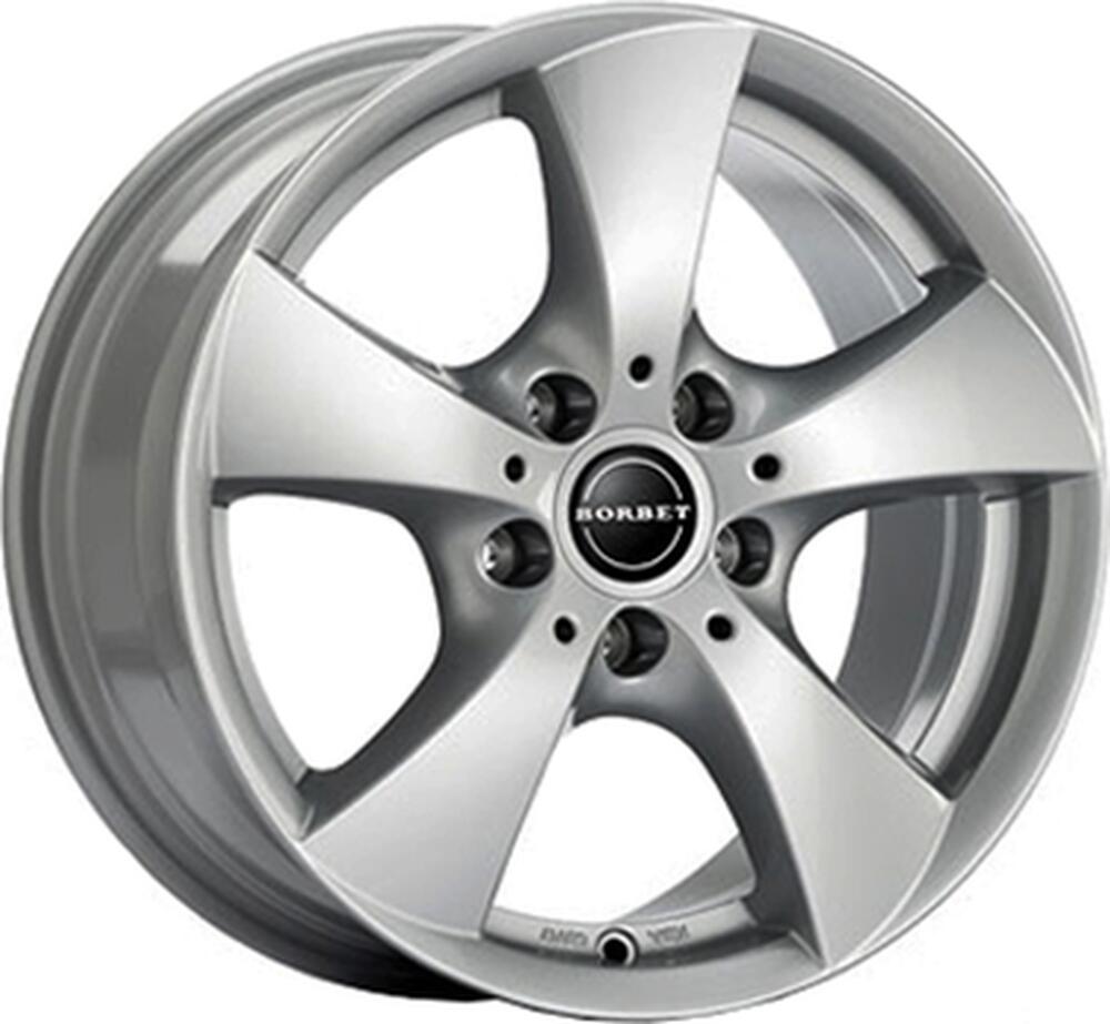 Borbet TB 7.5x16 5x112 ET 37 Dia 66.5 Brilliantsilber-Lackiert
