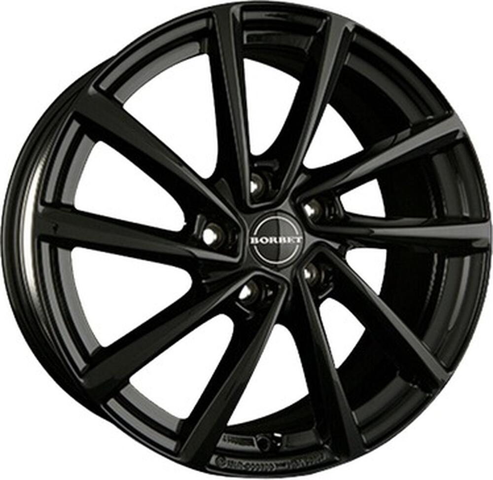 Borbet V 7x16 5x112 ET 52 Dia 66 Black glossy