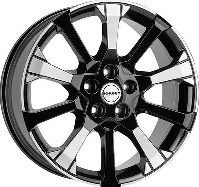 Borbet X10 8x18 5x112 ET 50 Dia 72.5 Schwarz polished