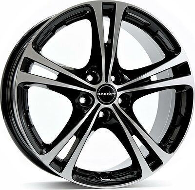 Borbet XL 8x18 5x110 ET 40 Dia 72.5 Schwarz polished
