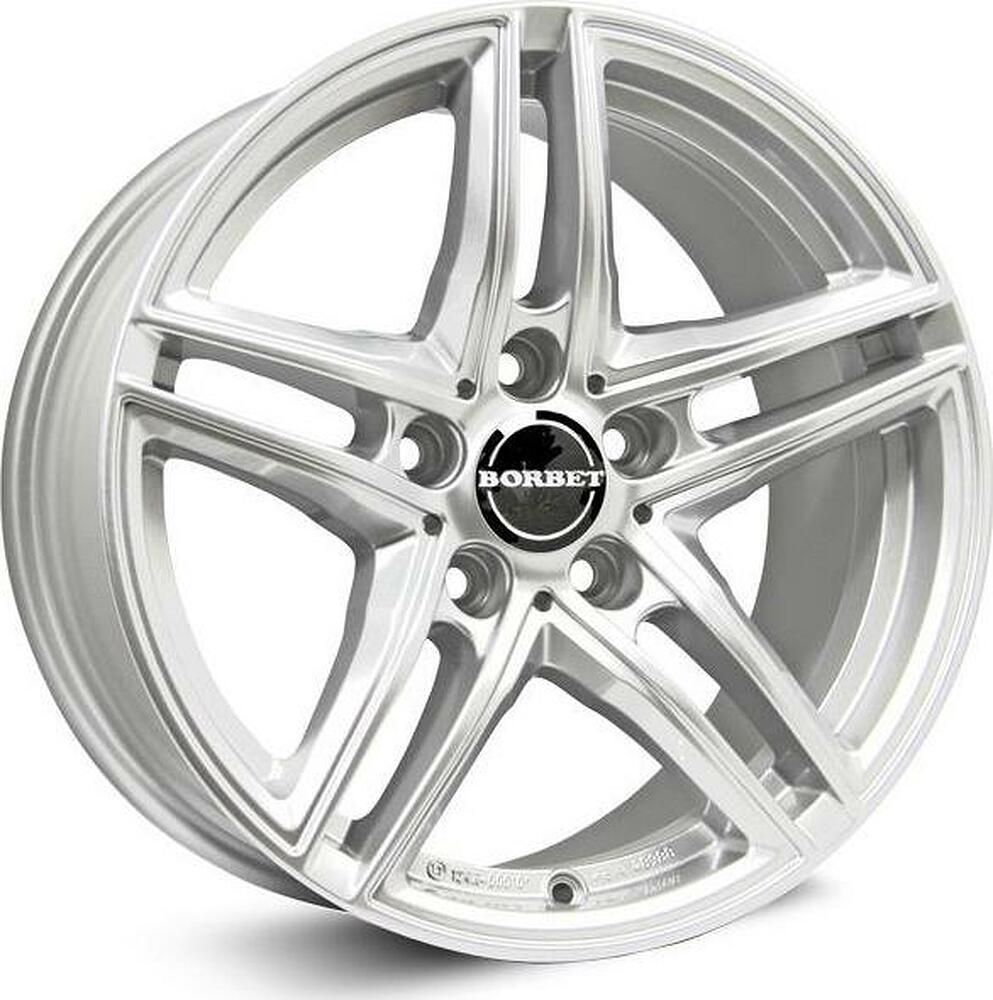 Borbet XR 8x17 5x120 ET 30 Dia 72.5 Brillantsilber MF