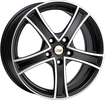 DLW OG-01 7x17 5x108 ET 42 Dia 73.6 Black Matt Polish face