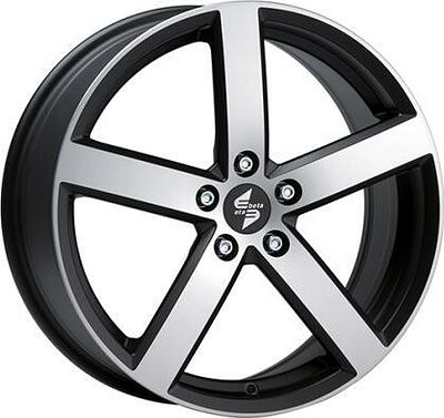 Eta Beta Eros 8x18 5x112 ET 45 Dia 66.6 Matt Black Polish