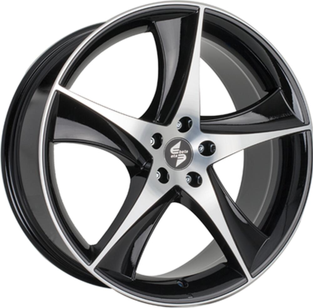 Eta Beta Jofiel 8x18 5x112 ET 28 Dia 73.06 Black Shiny Polish