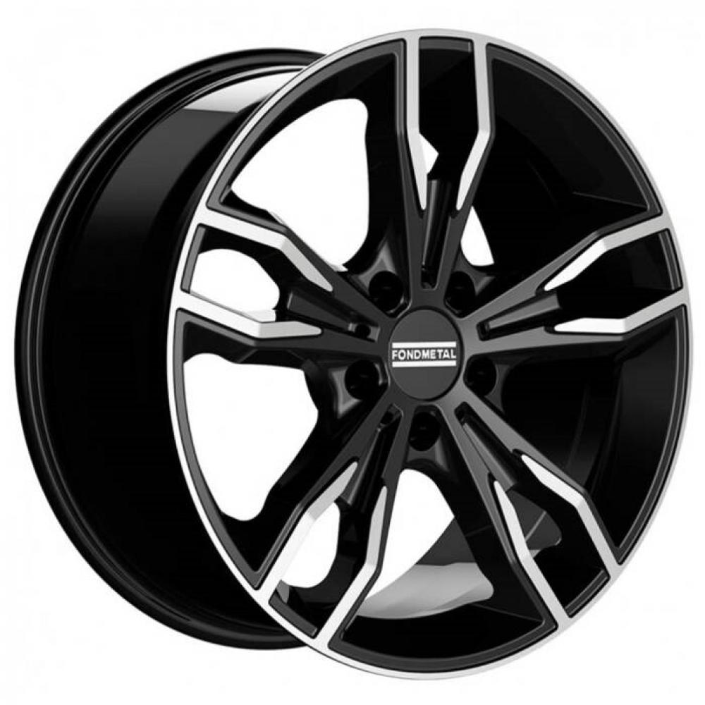 Fondmetal Alke 9.5x20 5x112 ET 43 Dia 66.5 Glossy Black Machined