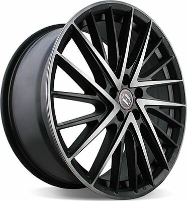 Harp Y-697 8.5x20 5x112 ET 35 Dia 66.6 satin-black-w-machined-face-and-tinted-clear