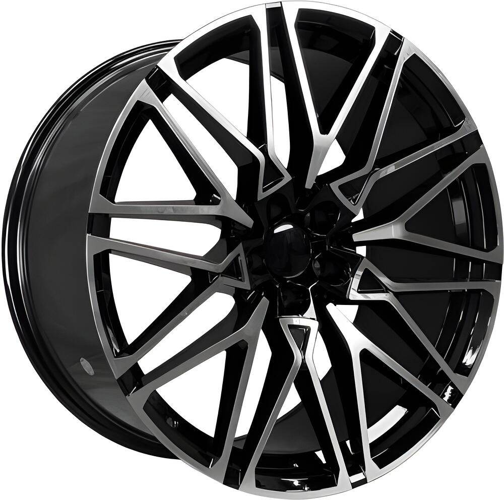 Hengde 5063 10x21 5x112 ET 35 Dia 66 Black machined face