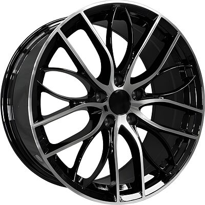 Hengde 725 8.5x19 5x120 ET 35 Dia 72.6 Gloss Black/Polished Face