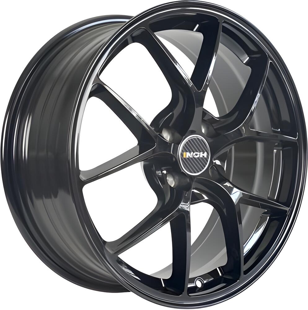 Inch FA8538 7x17 5x108 ET 36 Dia 65.1 Gloss Black Machined Face