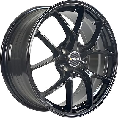 Inch FA8538 7x17 5x108 ET 33 Dia 60.1 Full Black Round
