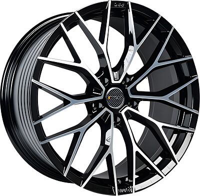 Inch GA8532 9x21 5x114 ET 43 Dia 67 Gloss Black Machined Face