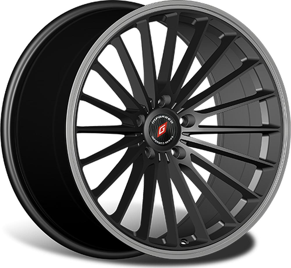 Inforged IFG36 8x18 5x108 ET 45 Dia 63.3 Black Machined Lip